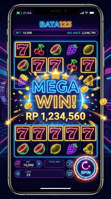 Tampilan utama aplikasi bata123 dengan berbagai kategori.